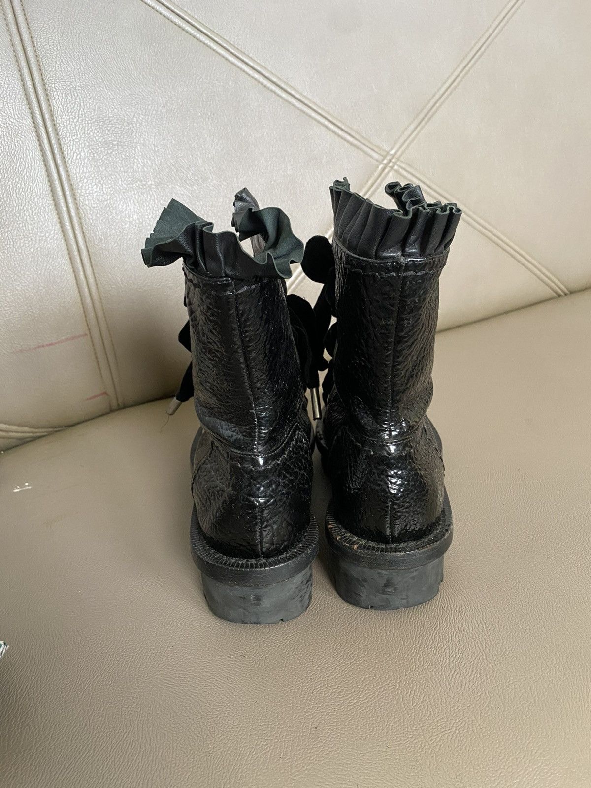 Alexander McQueen Alexander mcqueen patent leather lace up boot Size US 6.5 / IT 36.5 - 4 Thumbnail