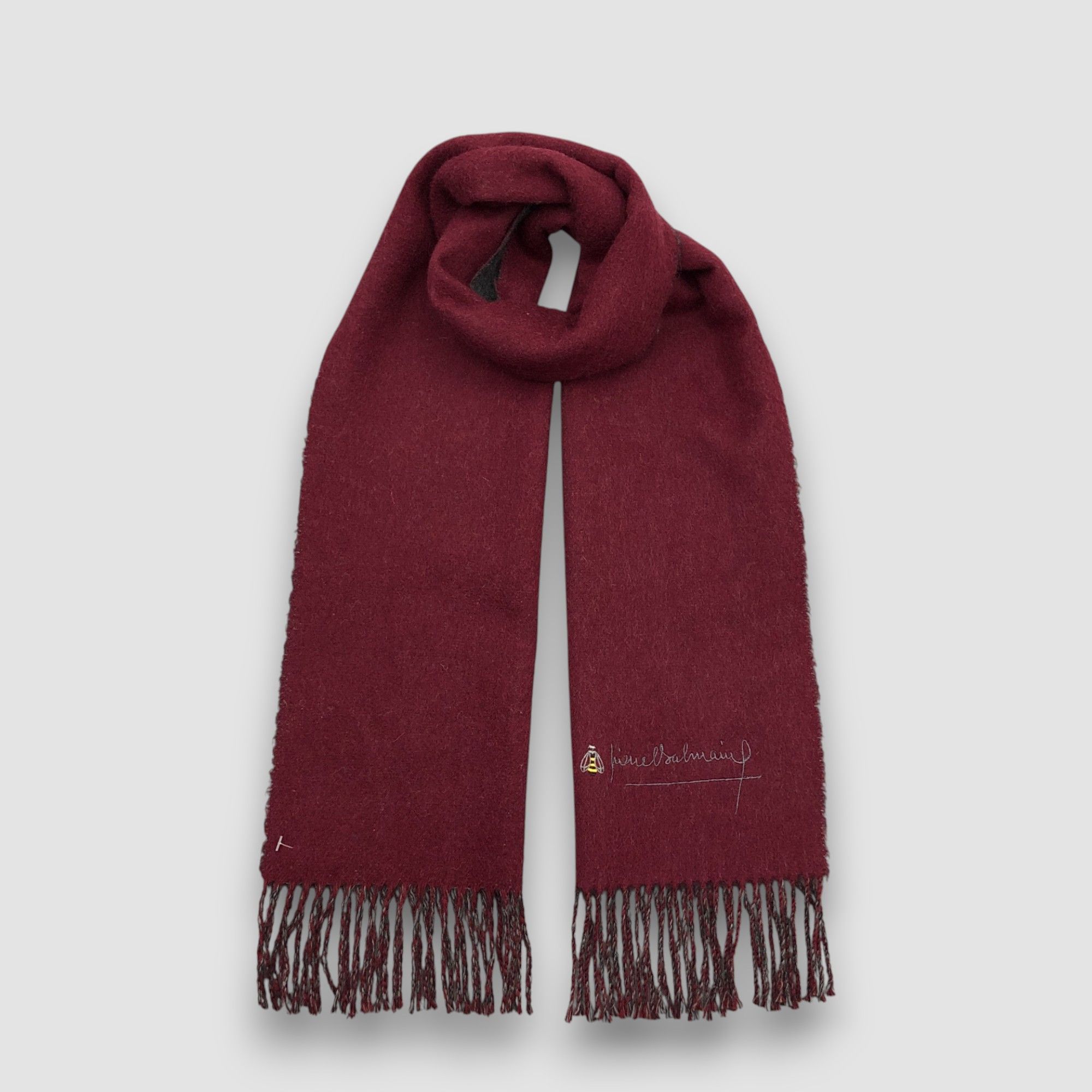 Japanese Brand Vintage Pierre Balmain Scarf Muffler Wool Winter Scarves Size ONE SIZE - 1 Thumbnail