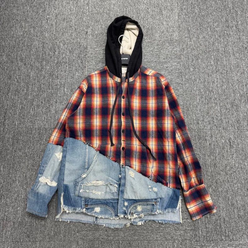 Greg Lauren GREG LAUREN Patchwork hooded sweatshirt 2503-Nextarrow Size US M / EU 48-50 / 2 - 1 Thumbnail