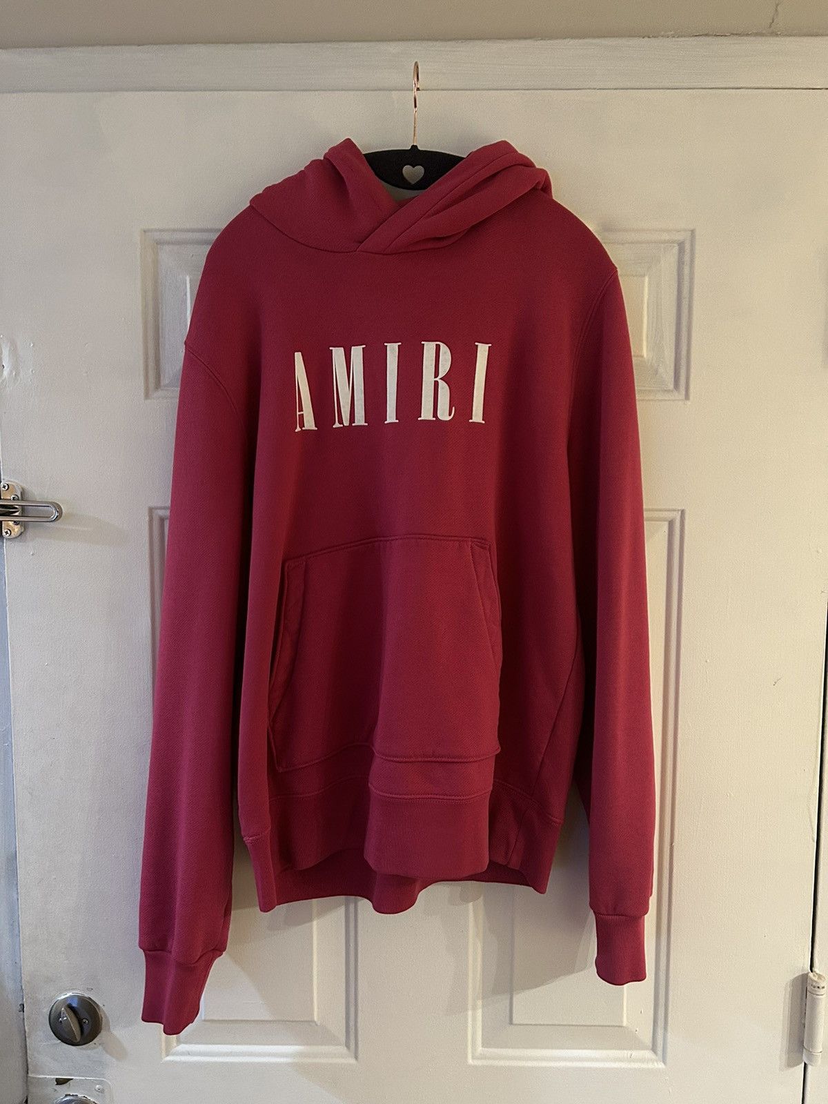 Image of Amiri Core Hoodie Peacock in Pink, Men's (Size Small)