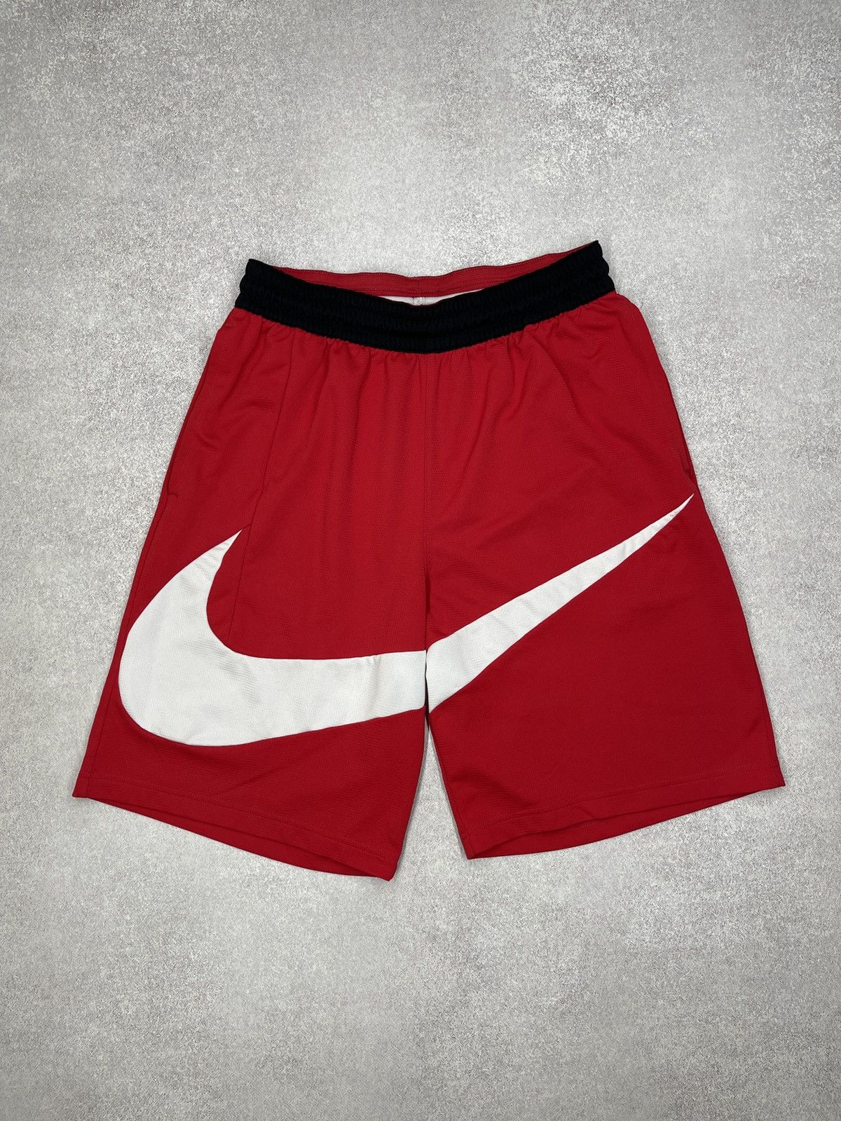 Nike Mens Nike Dri Fit Basketball Short Red Big Logo Swoosh Size US 32 / EU 48 - 2 Thumbnail