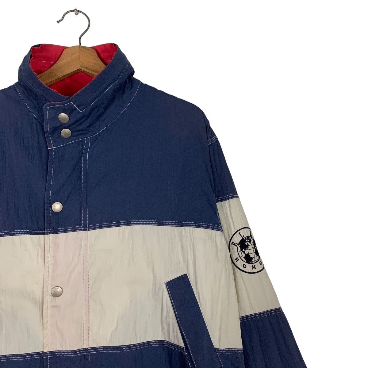 Japanese Brand ELLE Homme Colorblock Hooded Jacket #0432-C20 Size US M / EU 48-50 / 2 - 5 Thumbnail