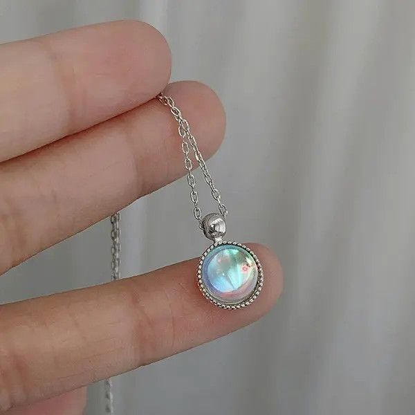 Other 925 Silver Plated Opal Pendant Necklace for Women Size ONE SIZE - 1 Thumbnail