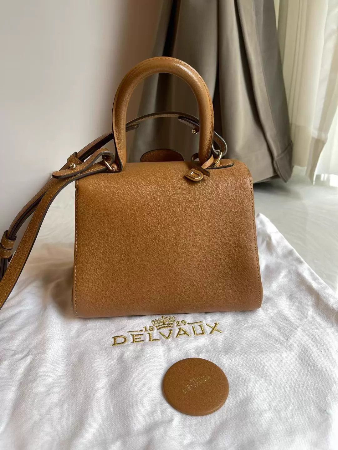 Delvaux DELVAUX Mini Brillant women's Caramel Litchi Gold Shoulder Size ONE SIZE - 3 Thumbnail