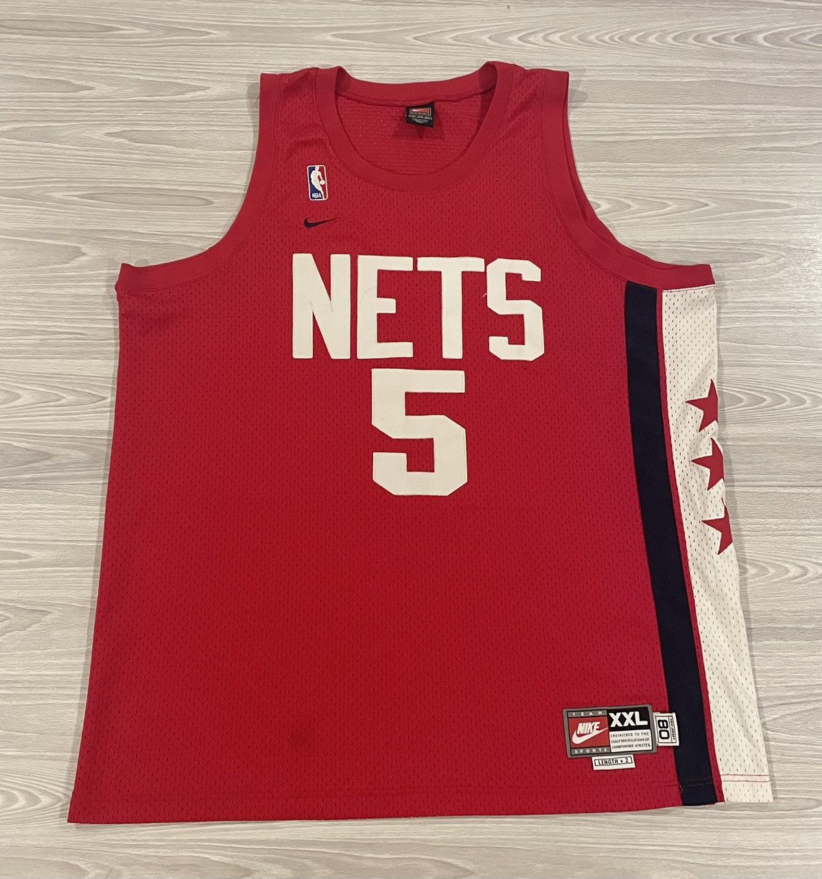 Nike × Vintage Vintage Nike Authentic Jason Kidd #5 Nets Men’s Size 2XL Size US XXL / EU 58 / 5 - 1 Thumbnail