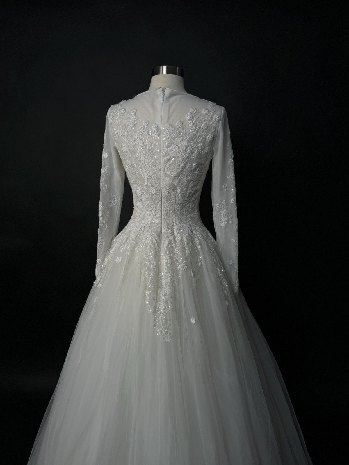 Other Preloved US 6 Anna Augusta Long Sleeve Wedding Dress Size M / US 6-8 / IT 42-44 - 9 Thumbnail