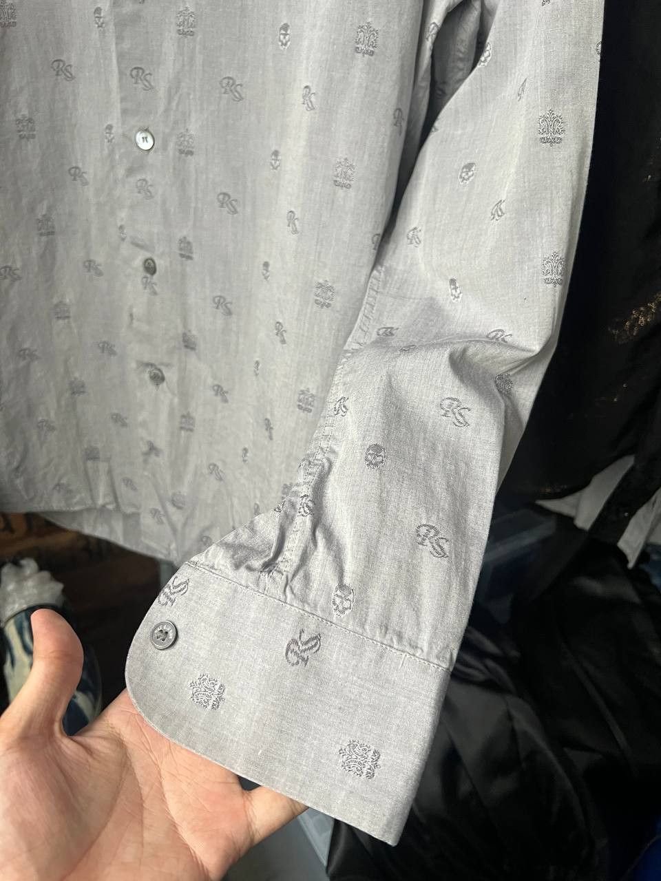 Raf Simons AW06/07 Raf Simons Grey Patterned Shirt Size 44 Size US S / EU 44-46 / 1 - 6 Thumbnail