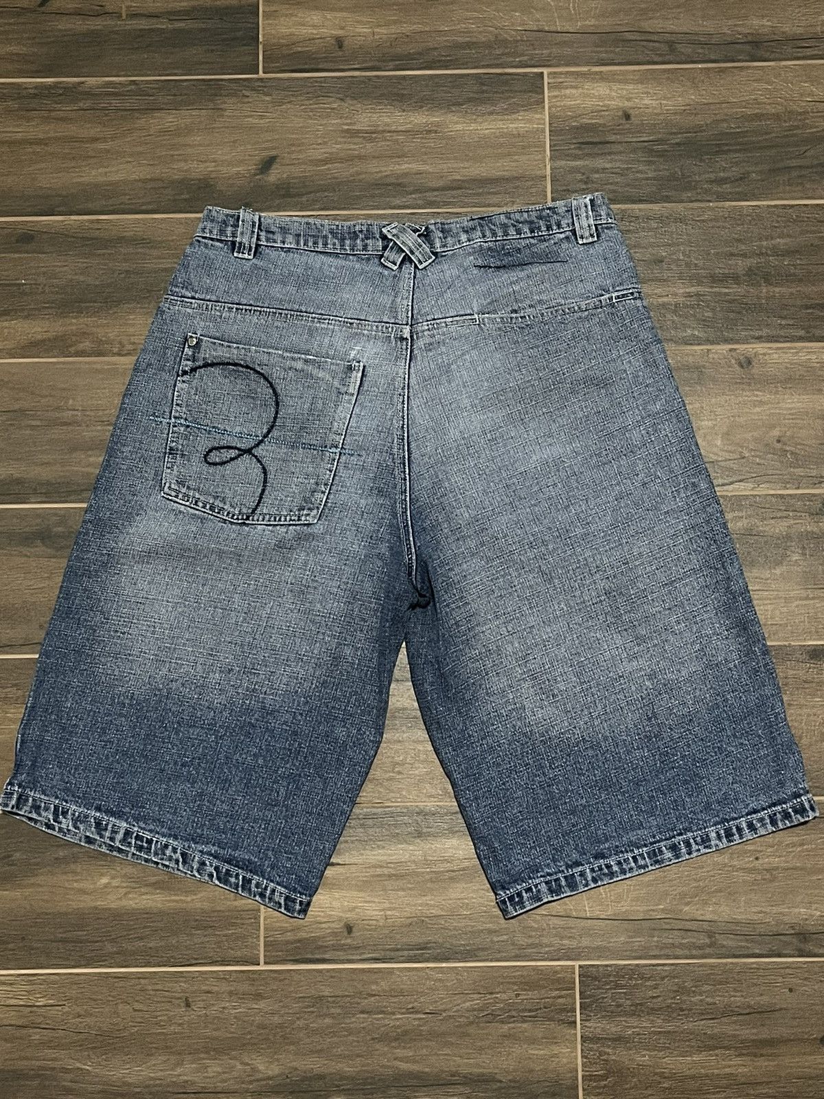 JNCO × Southpole Jorts Shorts Baggy Faded Blue Jeans Vintage Lot 29 Size US 34 / EU 50 - 6 Thumbnail