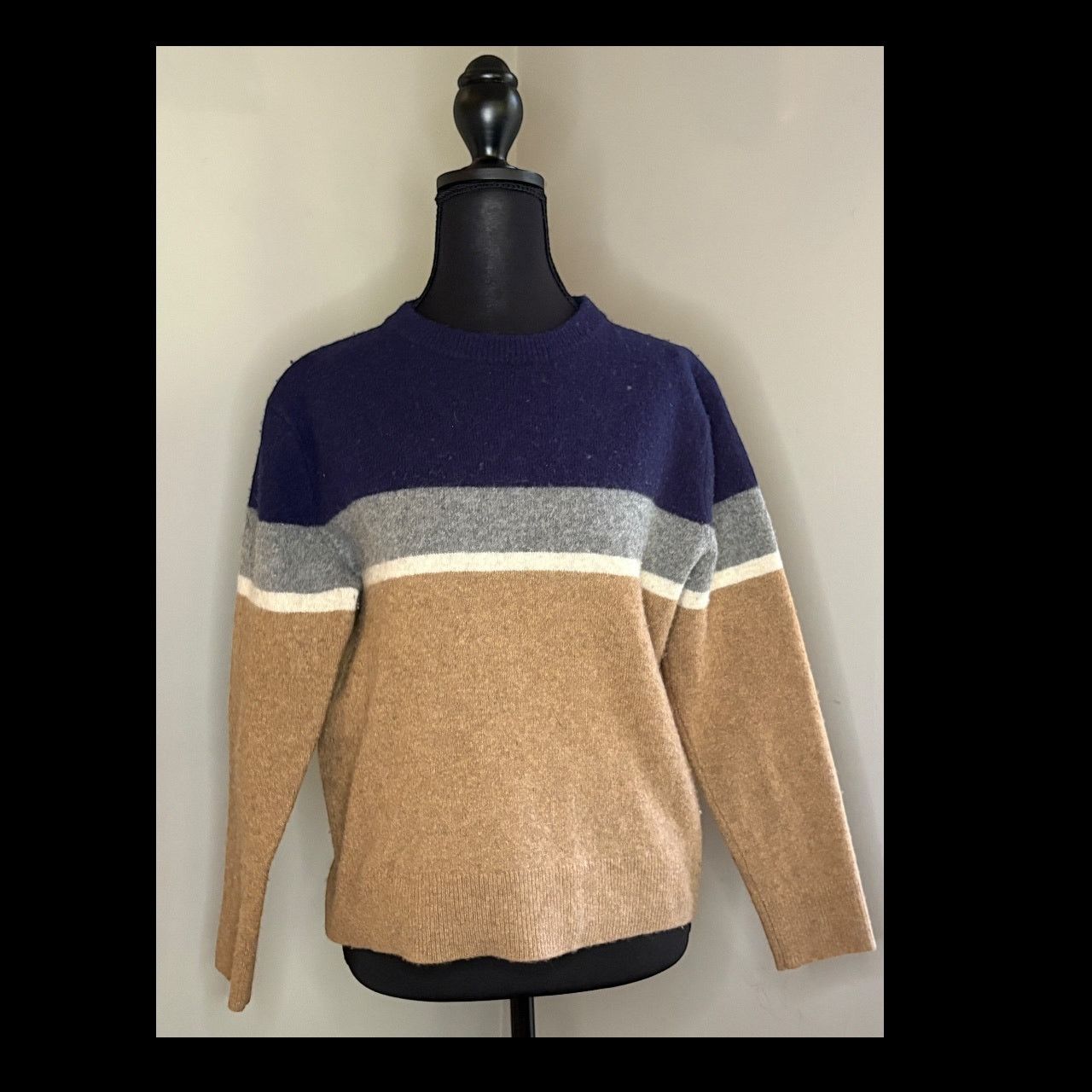 J.Crew J. Crew Blue and Gray Crew Neck Sweater Size L / US 10 / IT 46 - 2 Thumbnail