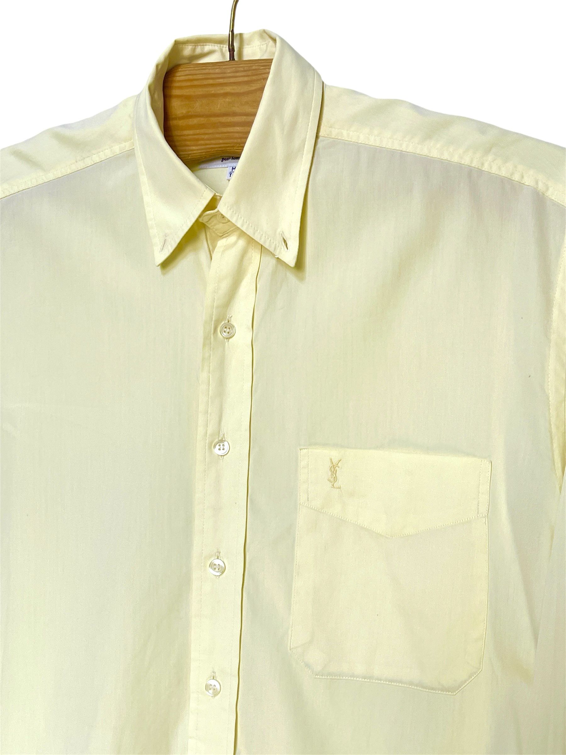 Yves Saint Laurent 🔥 YSL Yves Saint Laurent shirt size M yellow cotton Size US M / EU 48-50 / 2 - 2 Thumbnail