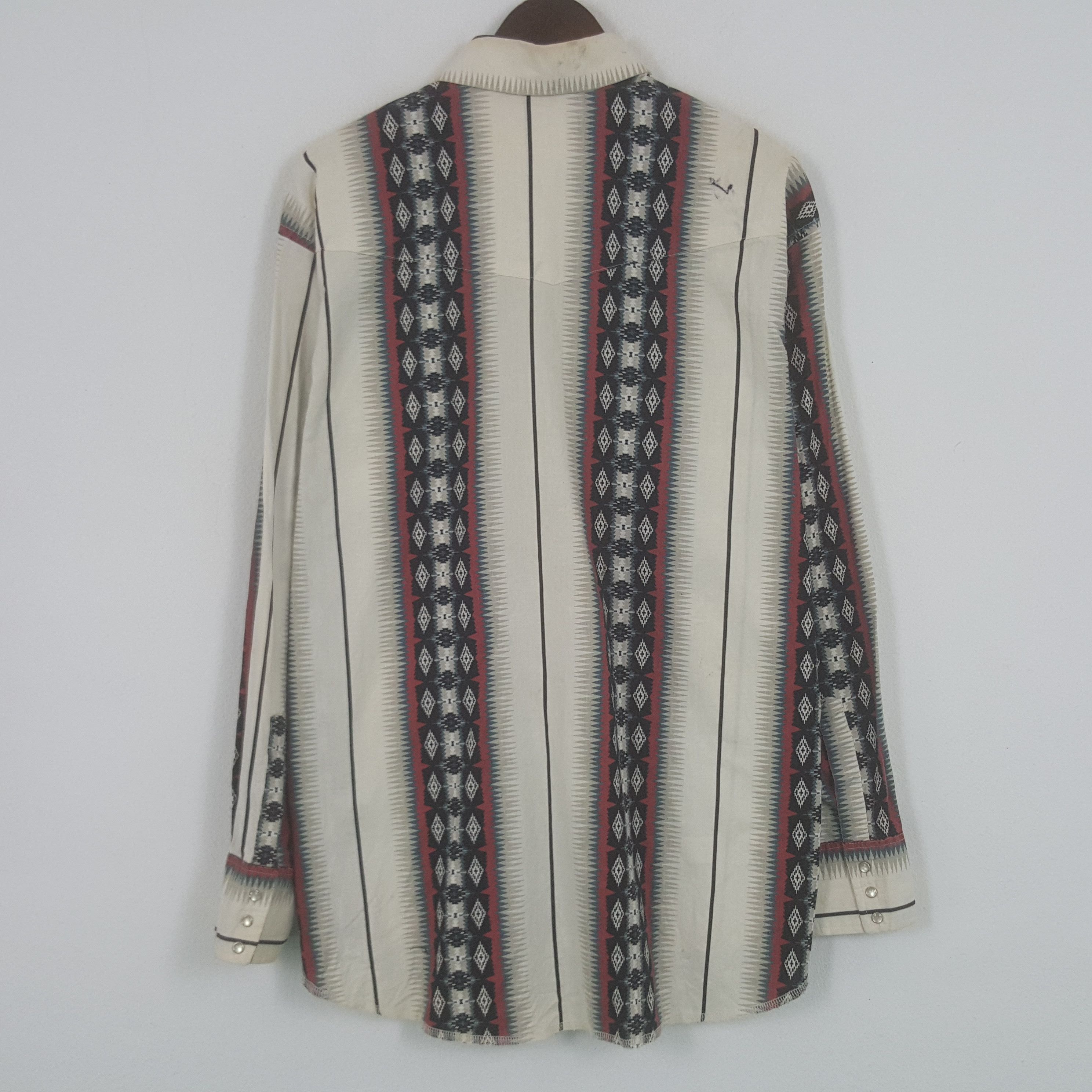 Vintage × Wrangler Vintage Wrangler Japanese Button Up Shirt Size US XL / EU 56 / 4 - 3 Thumbnail