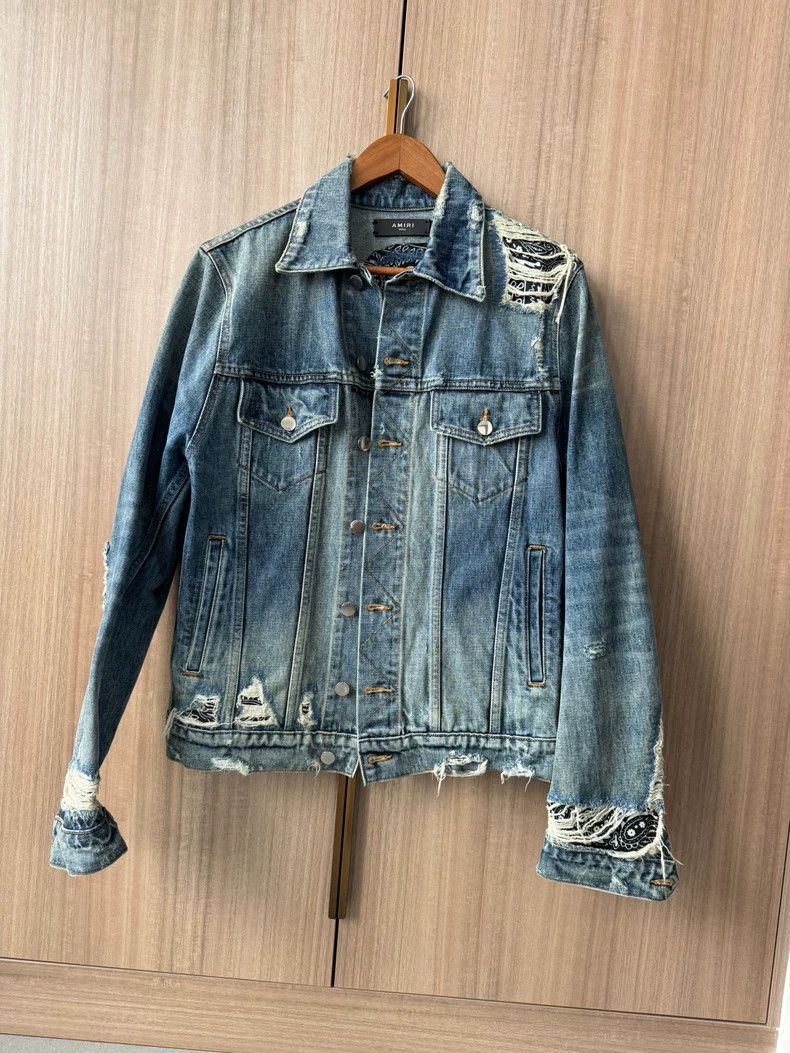Amiri AmiriCashew flower denim jacket 2503-Nextarrow Size US S / EU 44-46 / 1 - 1 Thumbnail