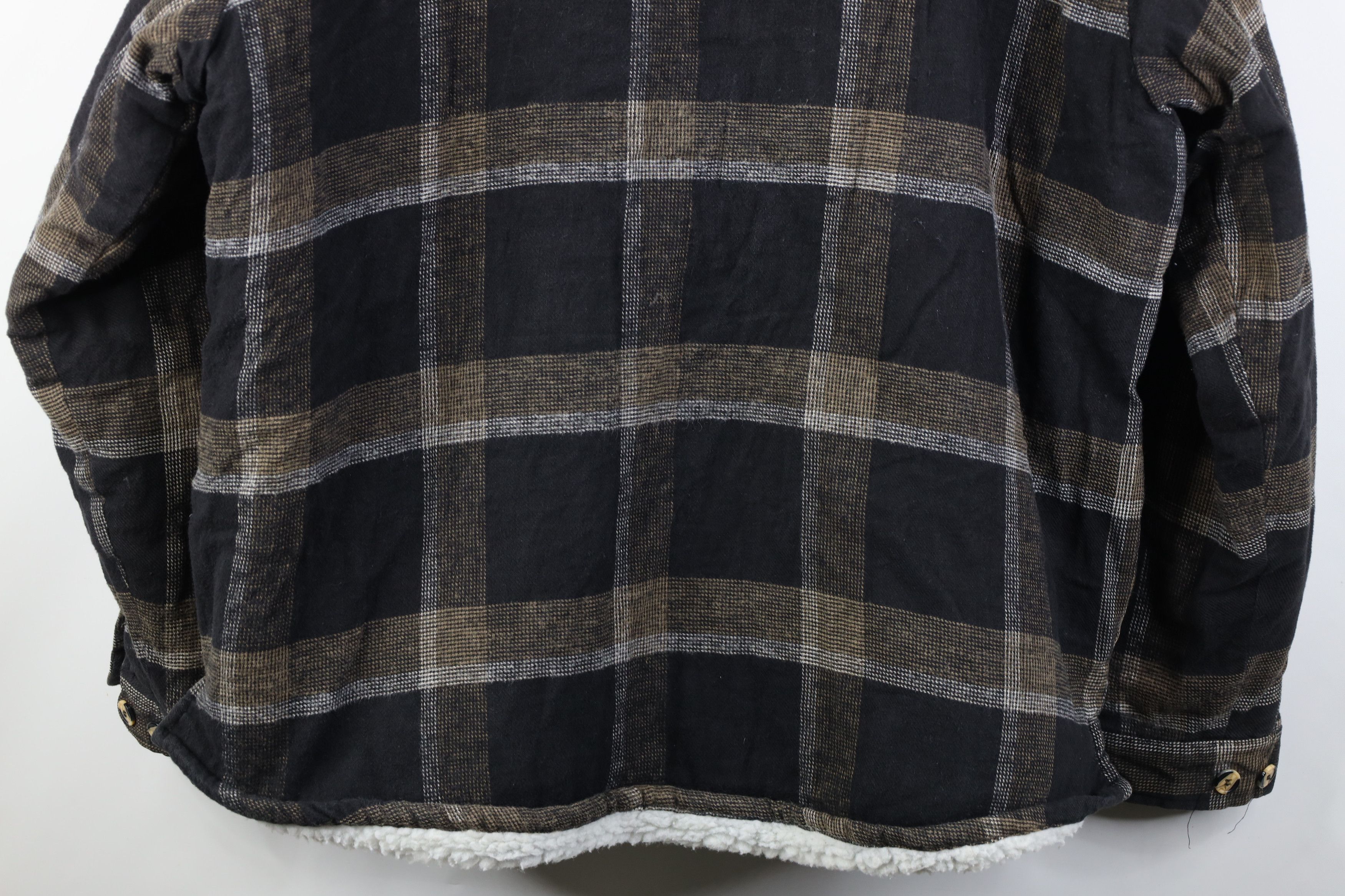 Vintage Vintage 90s Streetwear Lined Flannel Button Shirt Jacket Size US XL / EU 56 / 4 - 16 Thumbnail