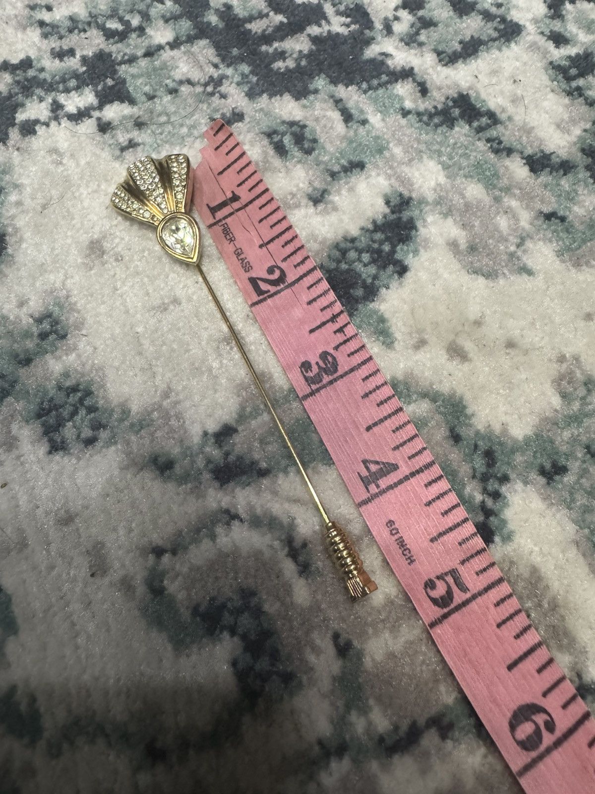 Jewelry × Lanvin × Vintage LANVIN GOLD TONE BROOCH PIN RHINESTONE Size ONE SIZE - 7 Thumbnail