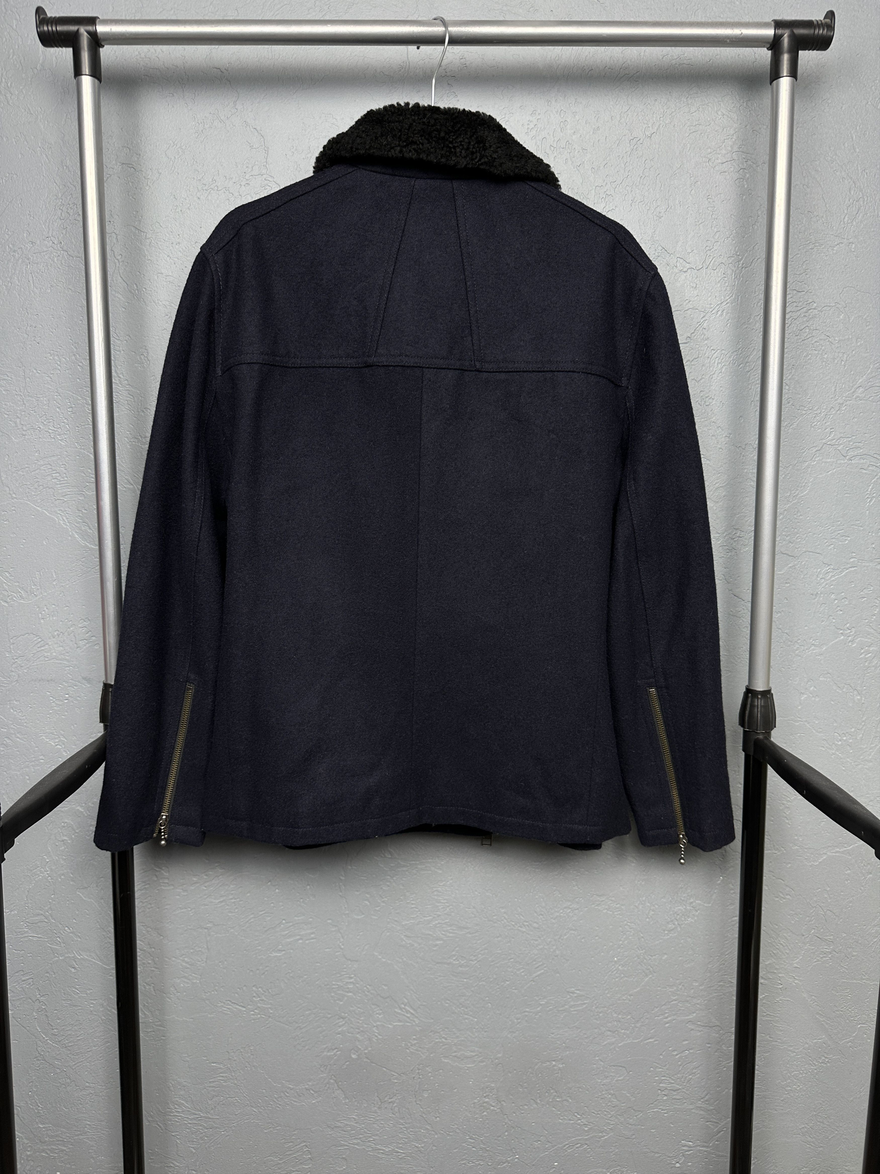 Allsaints Allsaints Mens Kotova Wool Pea Coat Jacket Size US XL / EU 56 / 4 - 6 Thumbnail