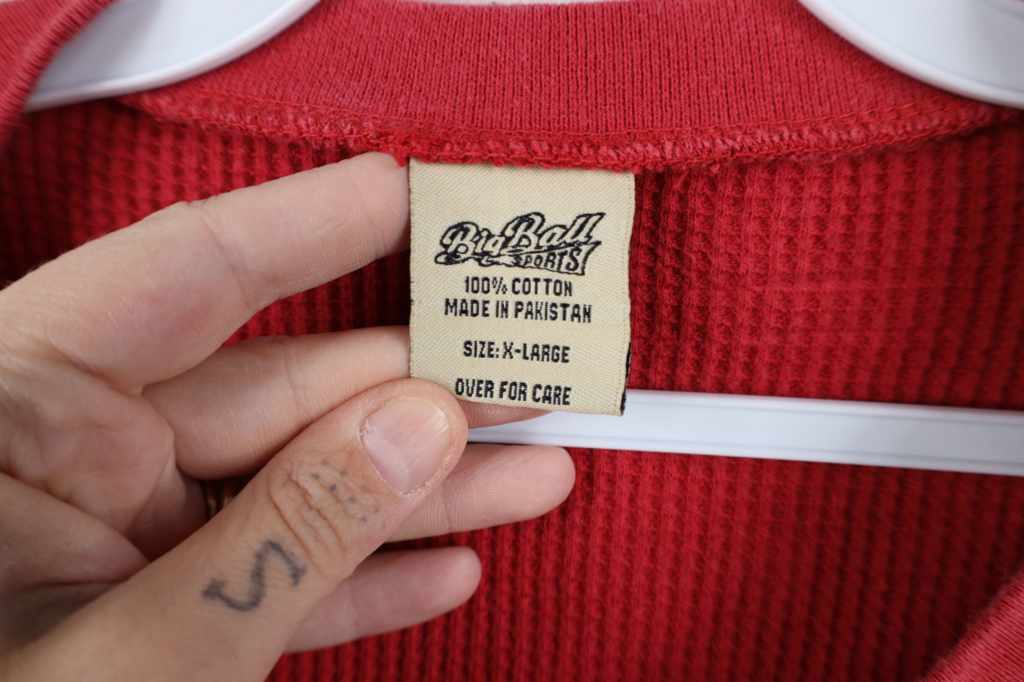 Vintage Vintage 90s Y2K Thermal Waffle Knit Long Sleeve T-Shirt Size US XL / EU 56 / 4 - 10 Thumbnail