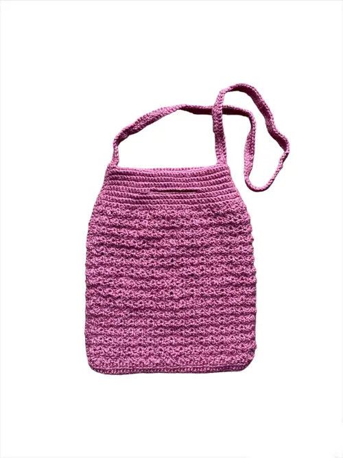 Handmade Handmade Knit Crochet Bag Vintage Avant Garde Style Size ONE SIZE - 3 Thumbnail