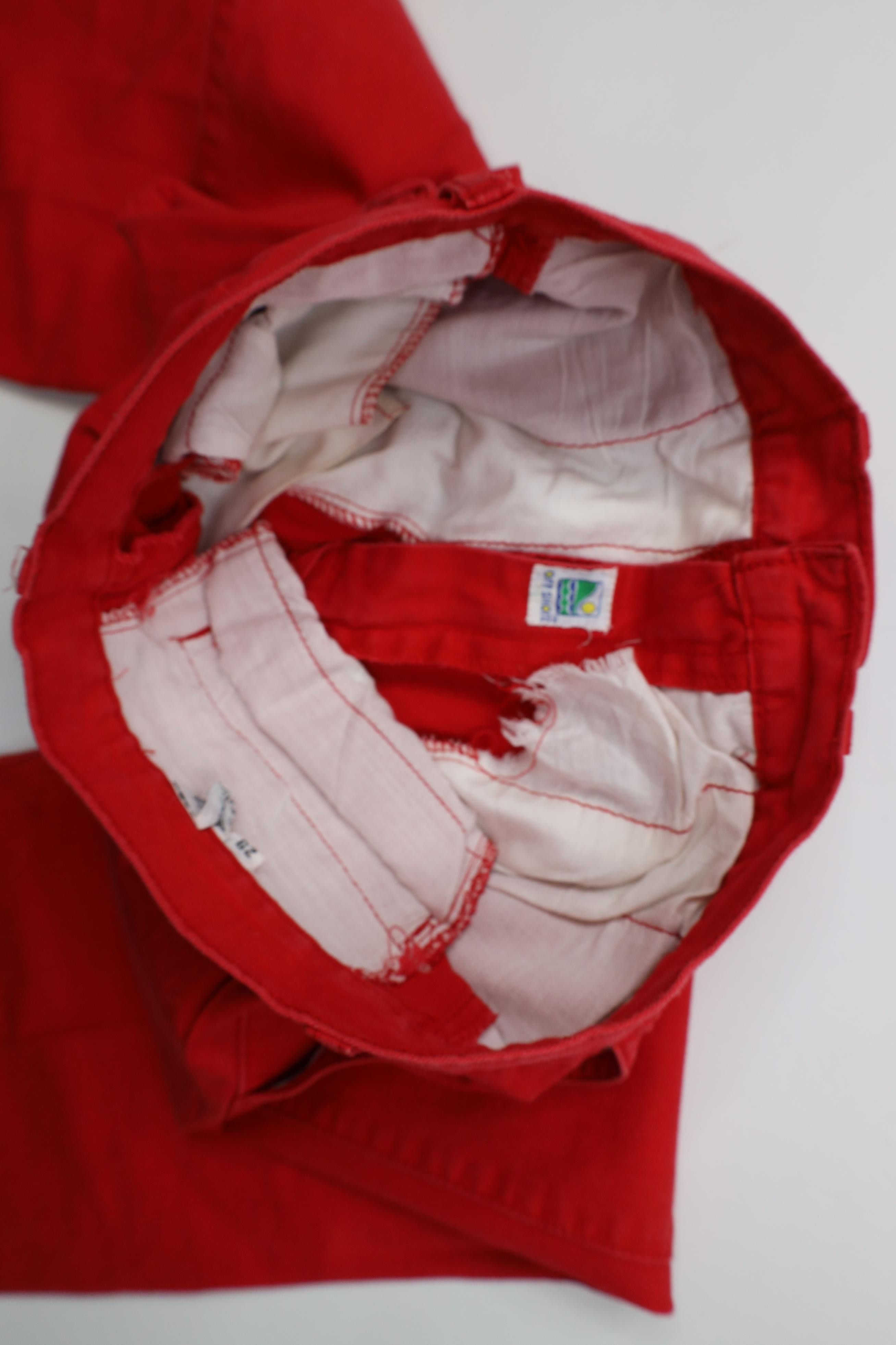Vintage Vintage 70s Streetwear Wide Leg Chino Pants Red Cotton Size US 29 - 9 Thumbnail