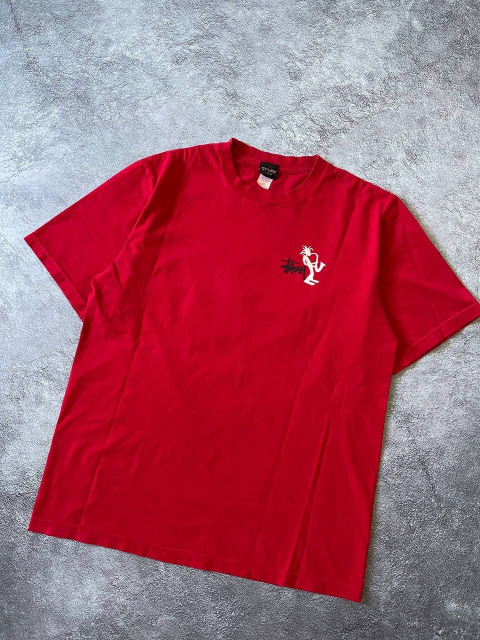 Stussy Vintage Stussy T-Shirt Saxophone Rasta Man Big Logo Size US XL / EU 56 / 4 - 4 Thumbnail