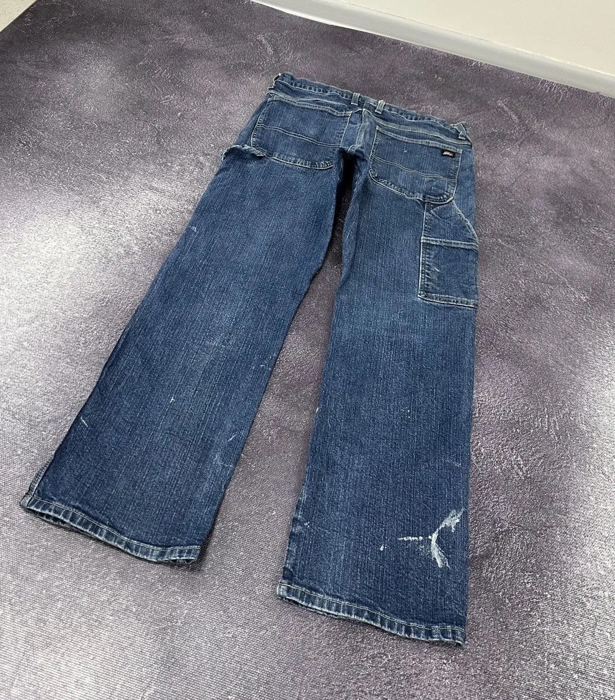 Dickies × Vintage Vintage Dickies Blue Painted Work Hype Denim Jeans Size US 33 - 4 Thumbnail