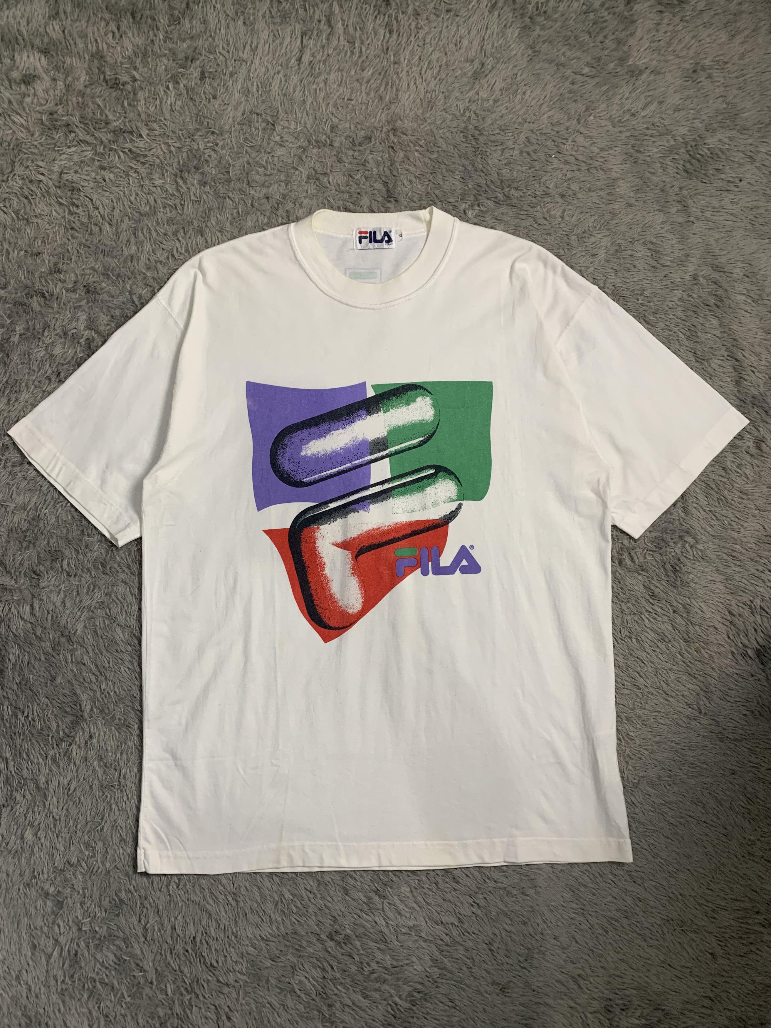 Vintage Vintage Fila Italy Flag Art 90's Very Rare Size US XL / EU 56 / 4 - 2 Thumbnail