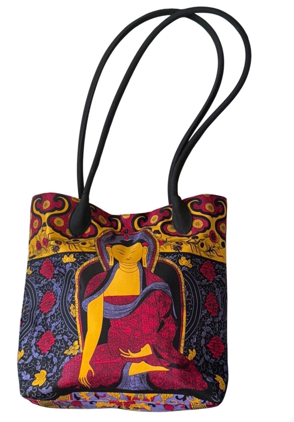 Vintage Buddha Quan Yin Goddess of Love Silk Tote Size ONE SIZE - 11 Thumbnail