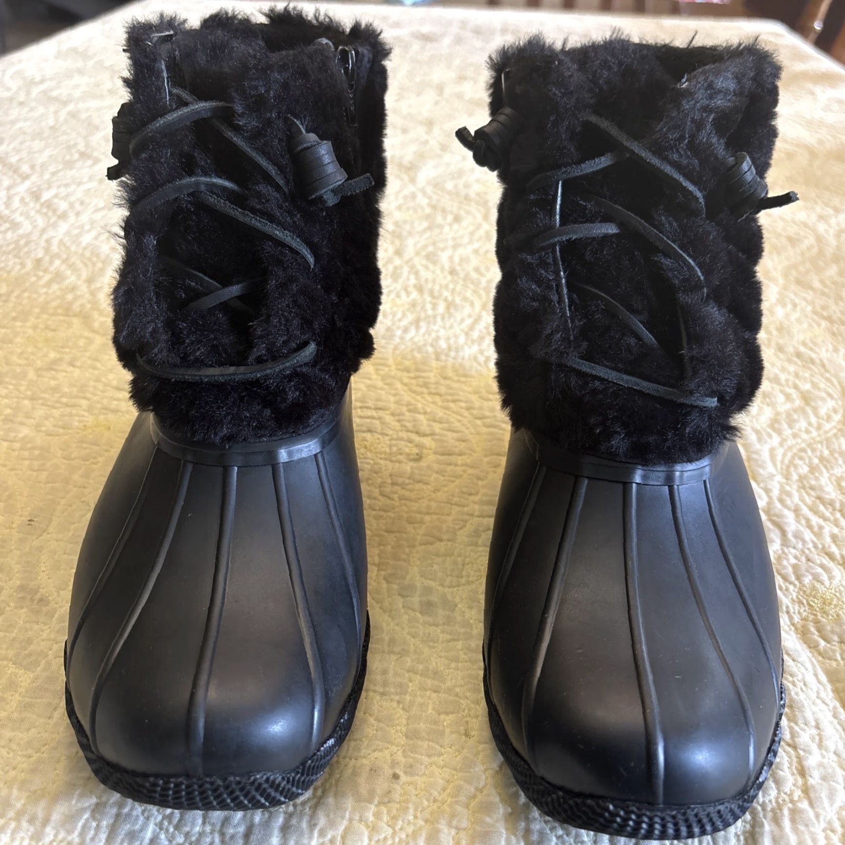 Sperry Women's Winter Boots - Ankle Height, Black, Size 8