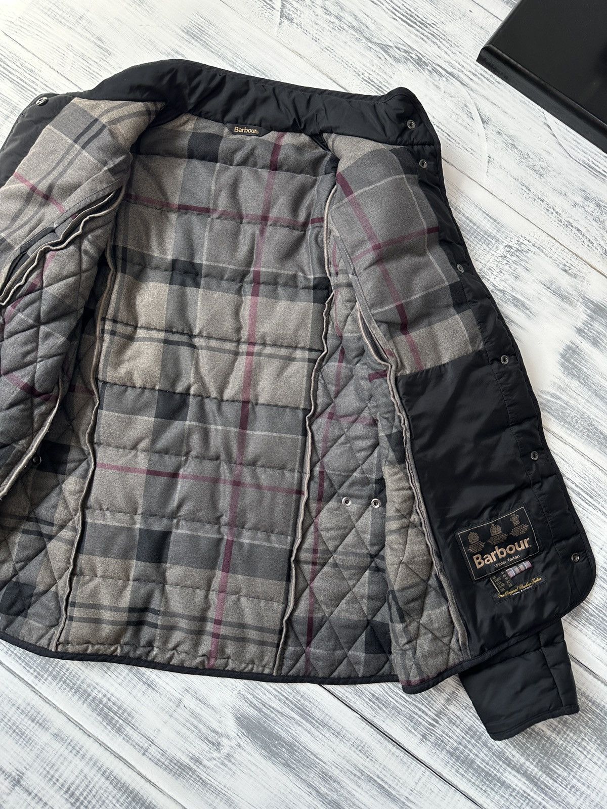 Barbour BARBOUR Straition Quilted Black Women’s Jacket Winter Tartan Size L / US 10 / IT 46 - 7 Thumbnail