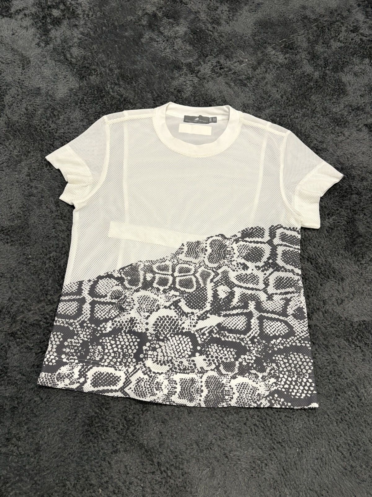 Adidas × Stella McCartney Adidas Stella McCartney SS 2017 Mesh Snake Print Tee Size S / US 4 / IT 40 - 1 Thumbnail