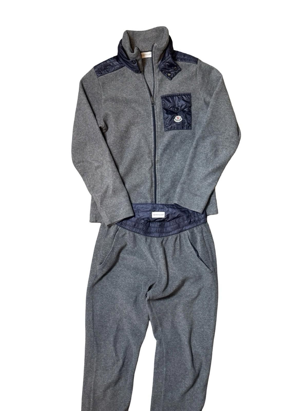 Moncler Moncler Enfant Grey Wool Logo Tracksuit Set Jacket & Pants Size ONE SIZE - 1 Thumbnail