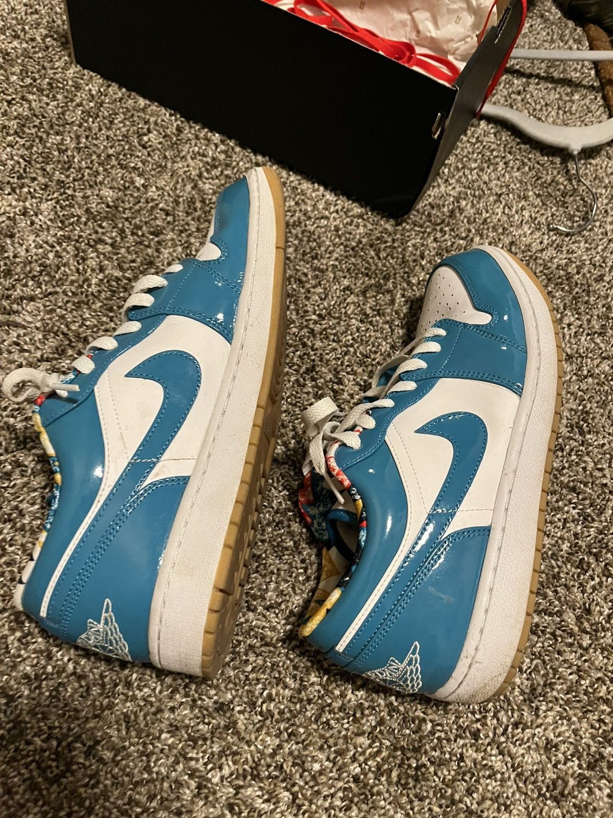 Jordan Brand Jordan 1 Low SE Barcelona Cyber Teal Size US 12 / EU 45 - 1 Thumbnail