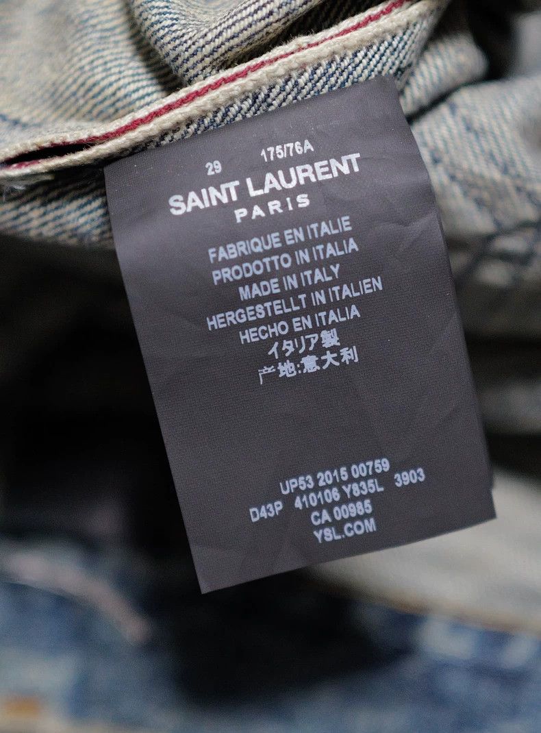 Saint Laurent Paris Saint Laurent Paris Blue washed jeans for old destruction Size 28" / US 6 / IT 42 - 5 Thumbnail