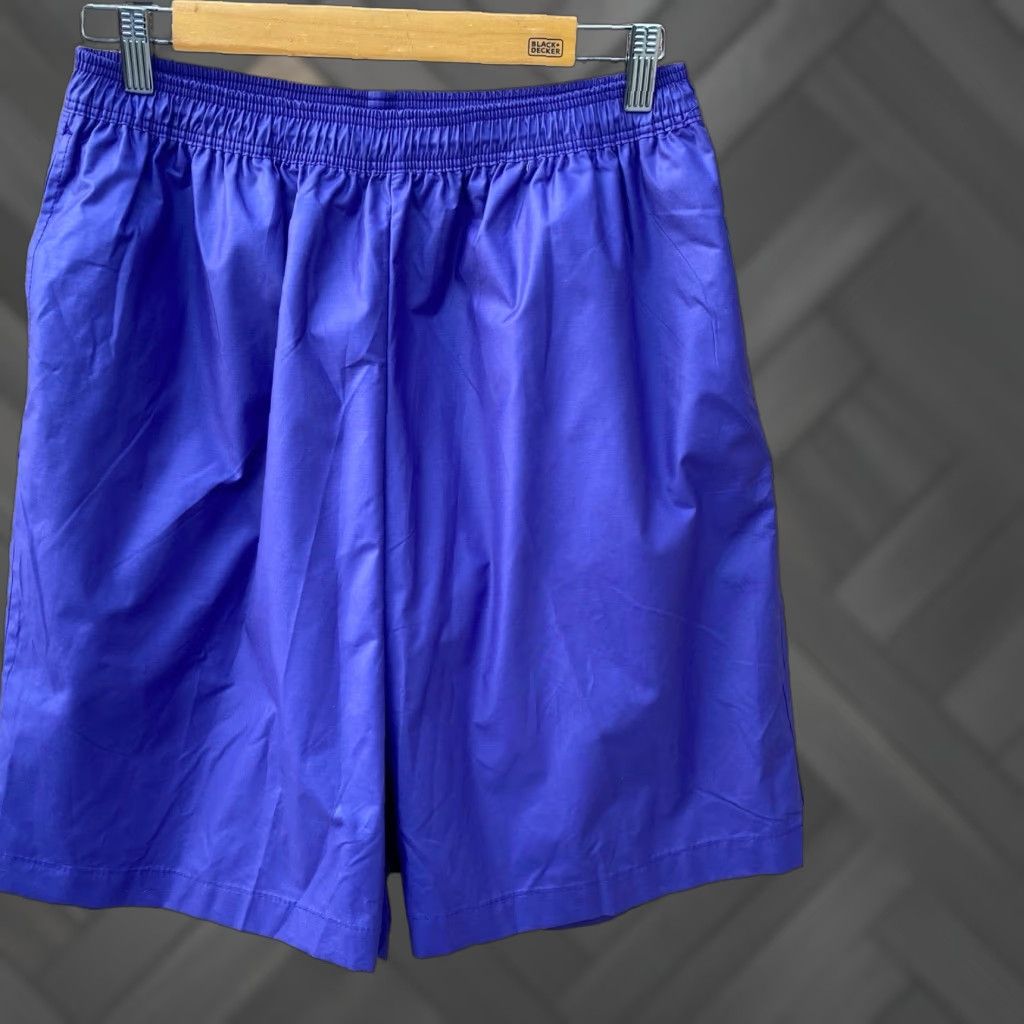 Catalina VINTAGE Catalina Purple Swim Shorts L Mens NOS 80s 90s Blue-Violet Lined Cotton Nylon Polyester Blended Fabric Swim Bottom Set Size US 33 - 1 Thumbnail