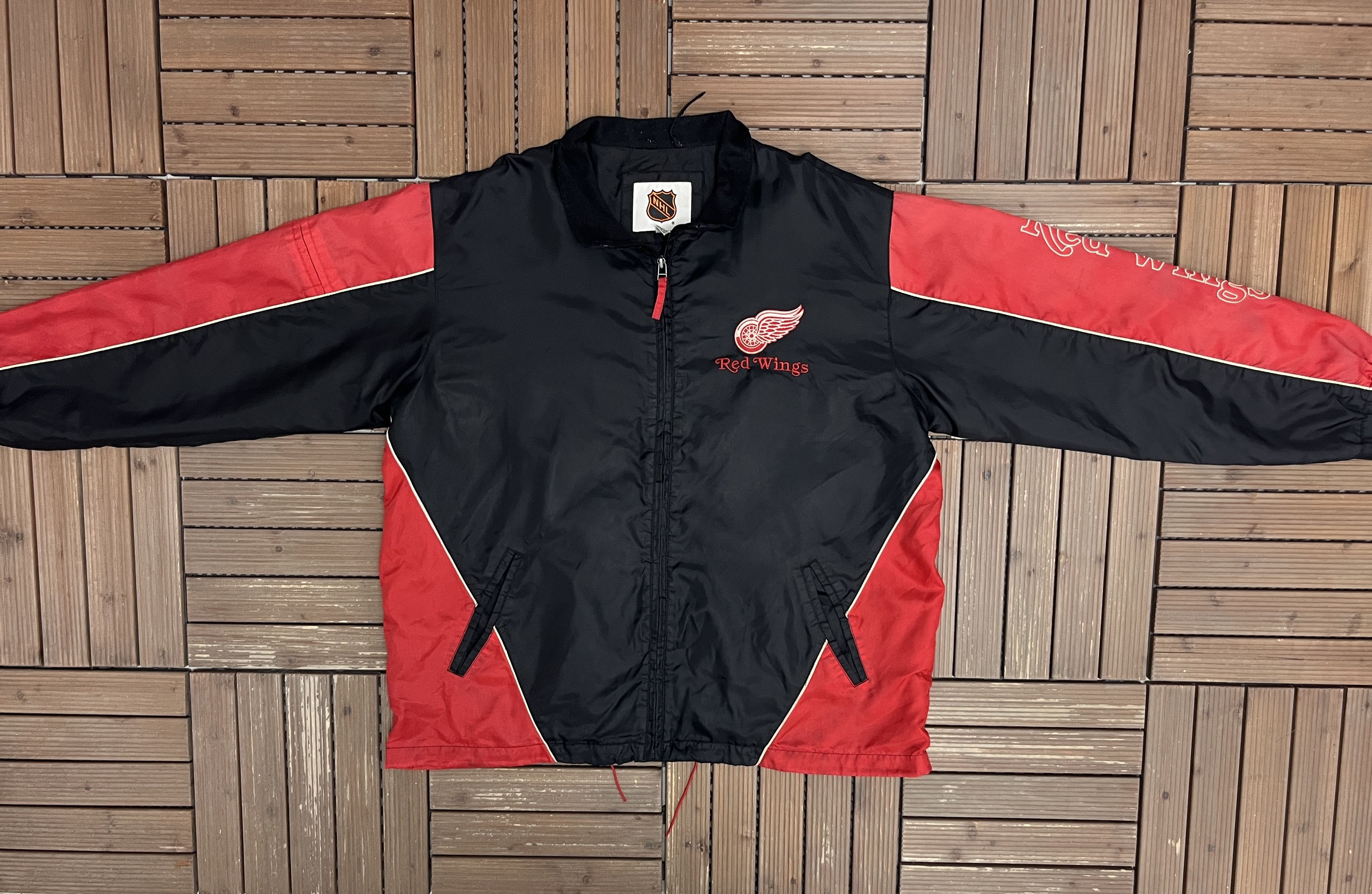 Vintage Detroit Red Wings Stitched Vintage Windbreaker Jacket Size US XL / EU 56 / 4 - 6 Thumbnail