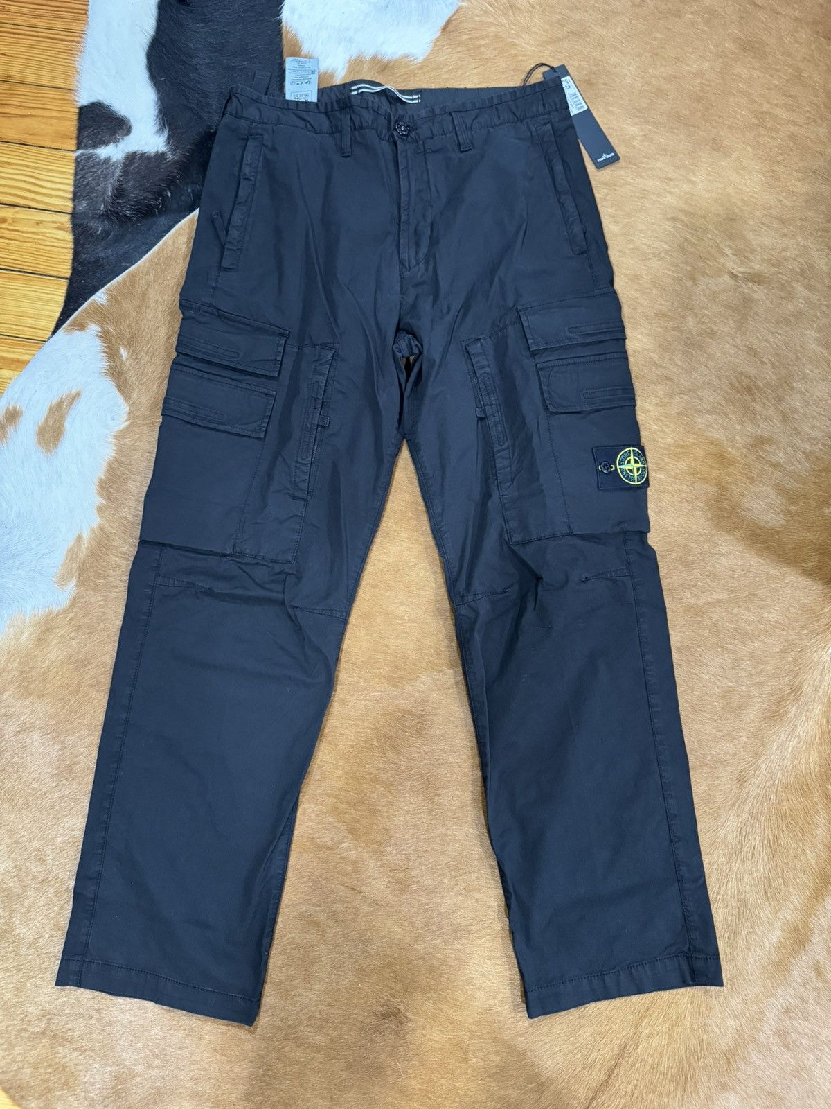 Stone Island Stone Island Regular Cargo Pants Black Size US 33 - 2 Thumbnail