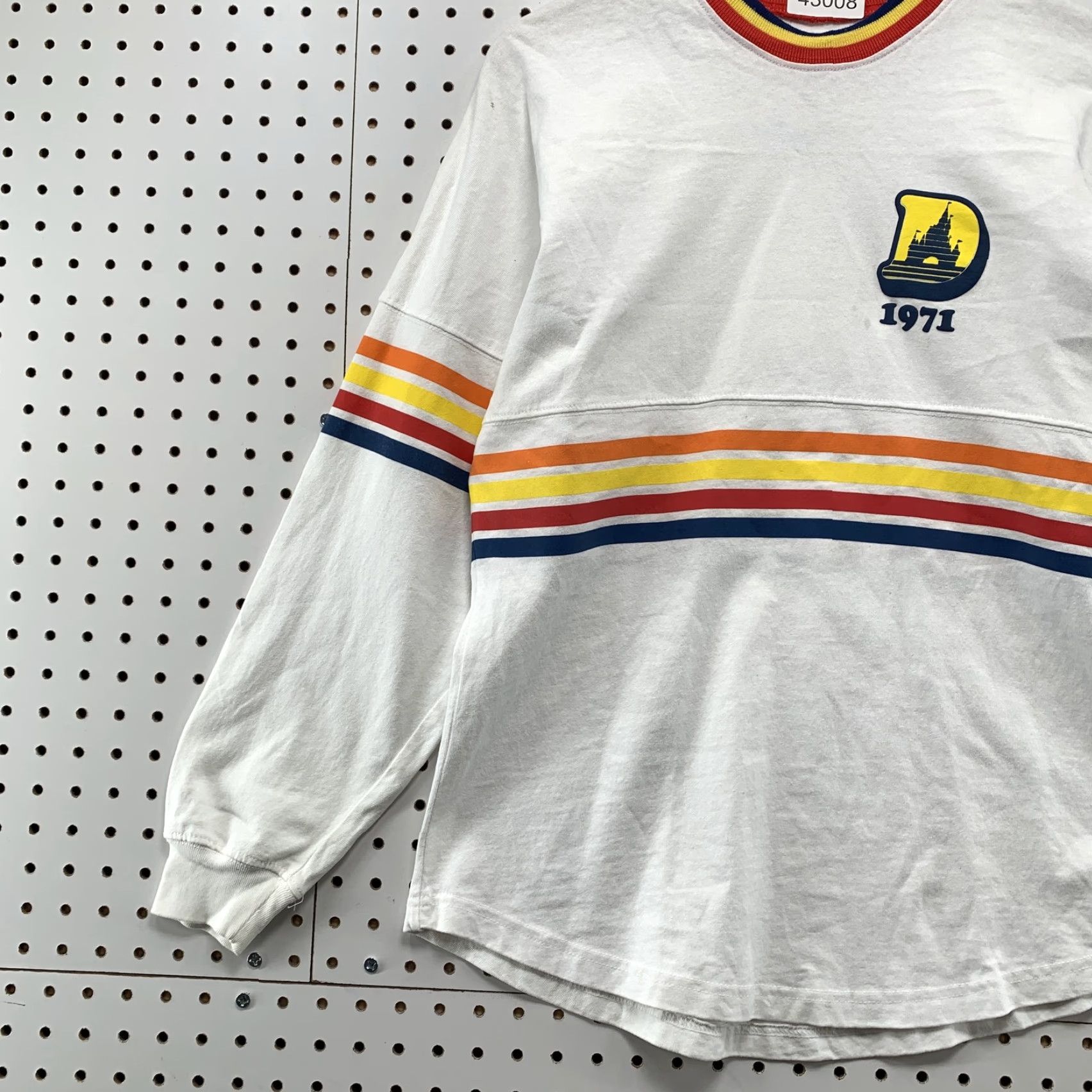 Disney Disney Spirit Jersey Shirt Men XS White Yellow Crew Neck Long Sleeve Graphic Print | Disney T-Shirt | Men’s XS White Yellow Spirit Jersey Size US XS / EU 42 / 0 - 4 Thumbnail