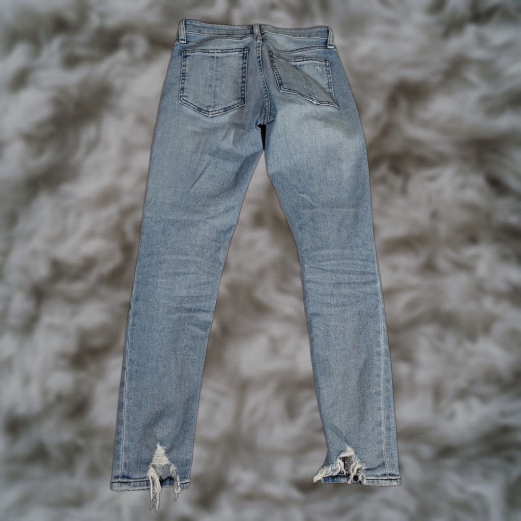 Rag & Bone Rag & Bone Distressed Ankle Jeans Women's 25 Slim Fit Blue Denim Size 42" / US 20 - 1 Thumbnail