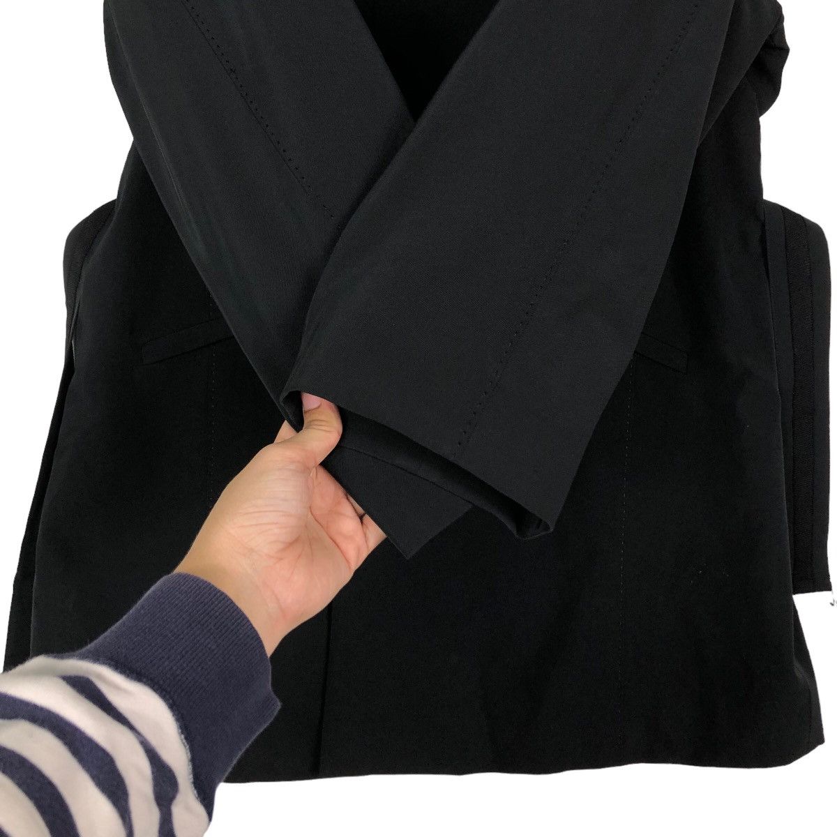 Vintage 🔥Rich Black - Fly Jacket Robed Aquascutum London Japan Made Size US M / EU 48-50 / 2 - 15 Thumbnail
