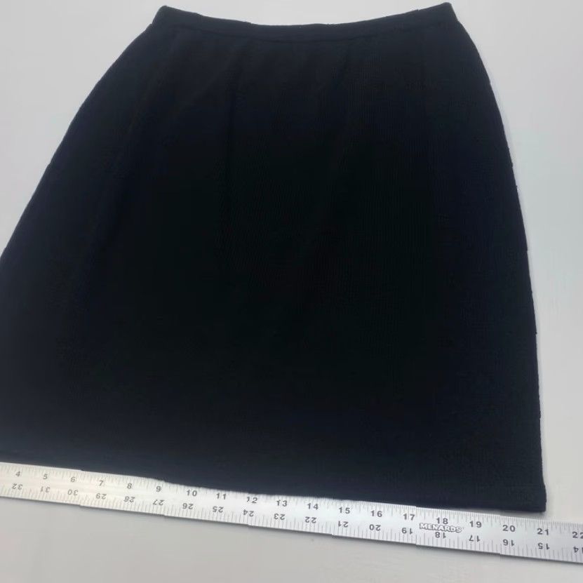 Vintage VINTAGE Belou Lex Knit Skirt Womens XL Black Elastic Waist Knee Length A-Line Knit Skirt Women's Belamie Shirt? Size 40" / US 18 - 3 Thumbnail