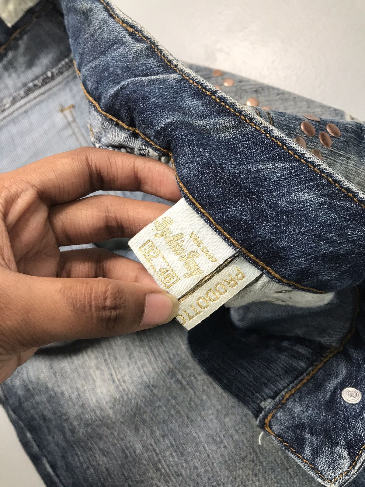 JNCO Vintage Y2K stone embroidered bootcut denim Size 32" / US 10 / IT 46 - 6 Thumbnail