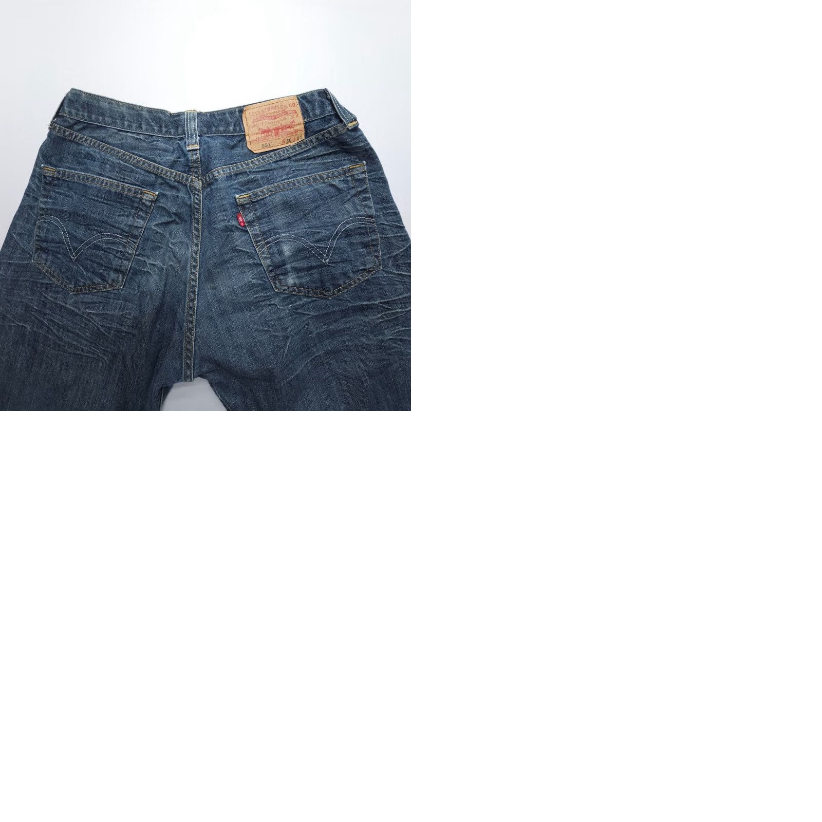 Levi's Levi's 501 Jeans 32 Regular Dark Wash Button Fly 5-Pocket Denim Blue Mens Vintage: No, 501 Model, Y2K Theme Size US 32 / EU 48 - 9 Thumbnail