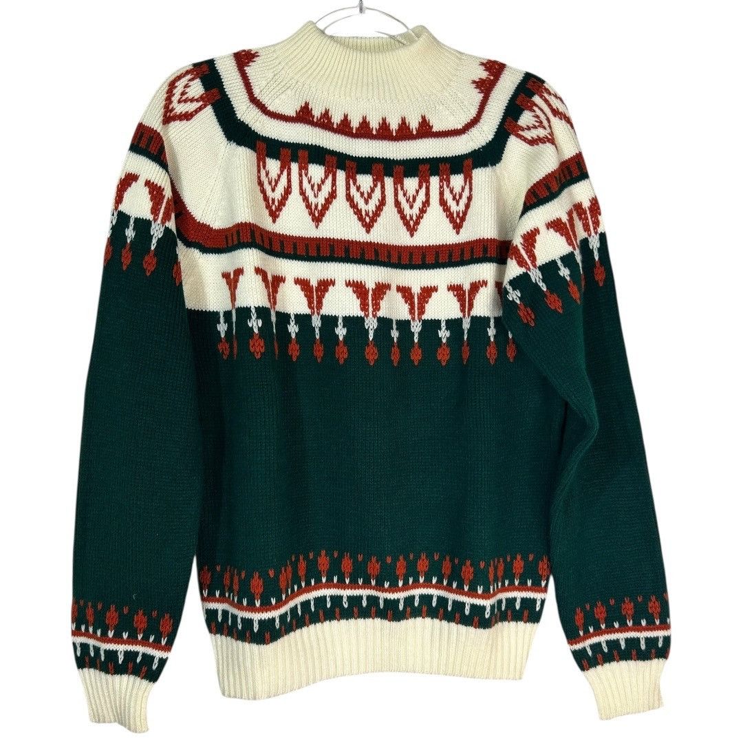 JCPenney Vintage JC Penney Mockneck Geometric Nordic Print Ski Sweate Size US L / EU 52-54 / 3 - 1 Thumbnail