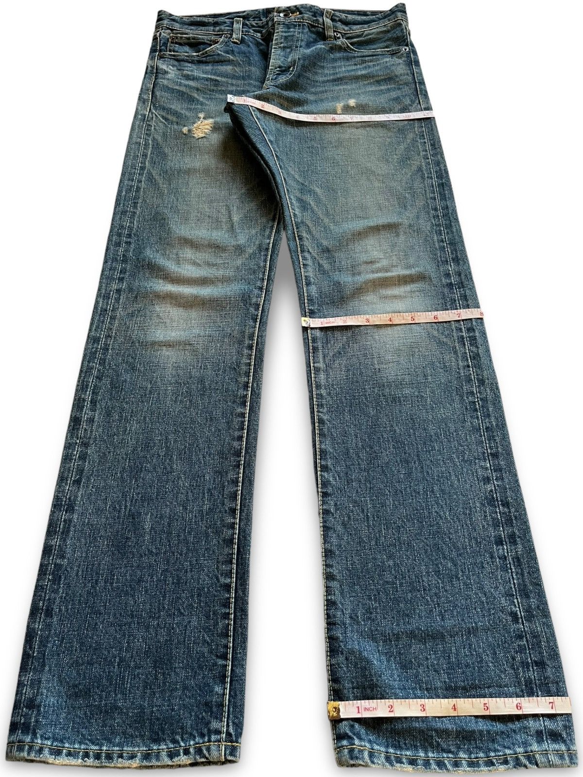 Japanese Brand Japanese Brand selvedge mud wash jeans Size US 31 - 14 Thumbnail