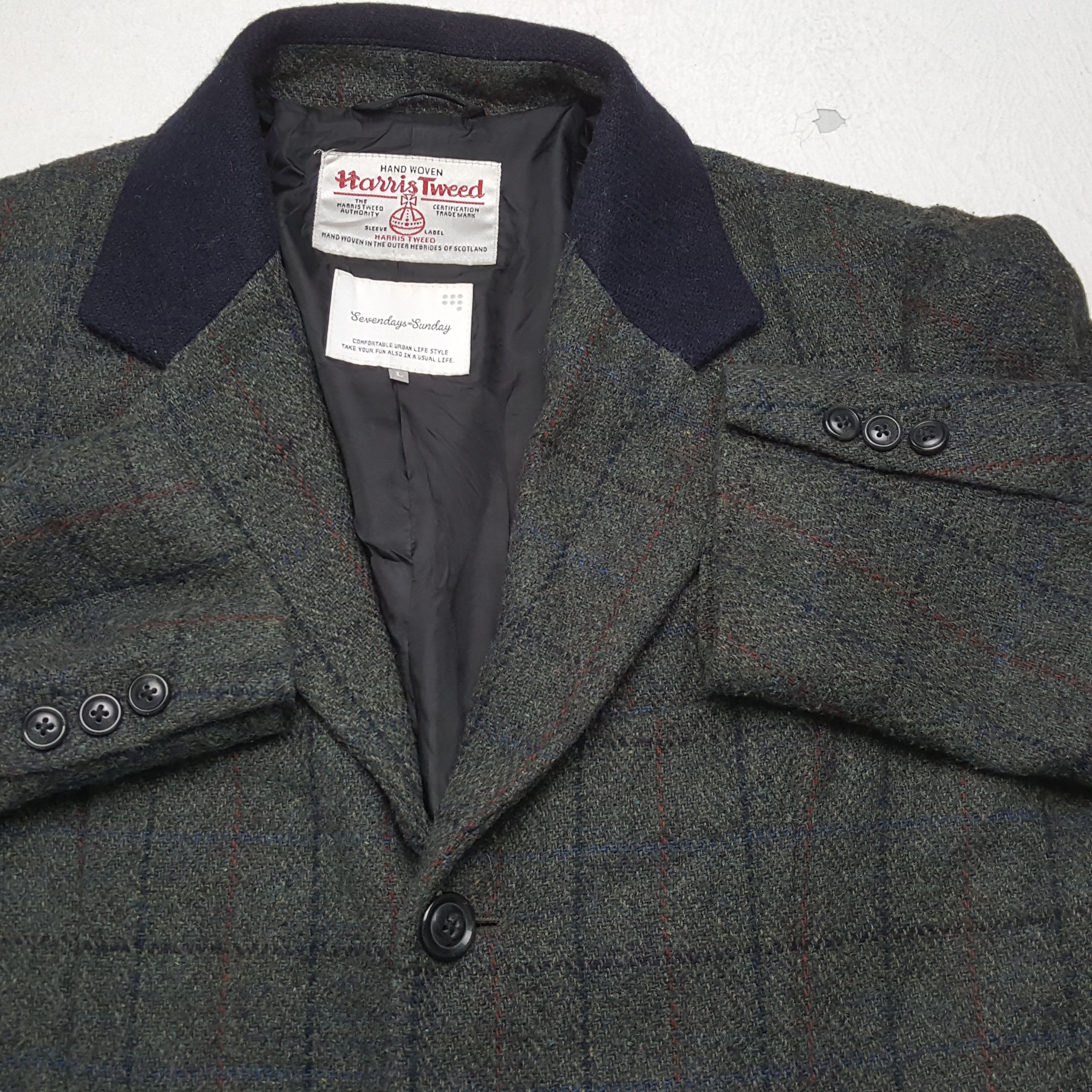 Harris Tweed × Vintage HARRIS TWEED Fashion Brand Casual Style Jacket Size US M / EU 48-50 / 2 - 8 Thumbnail