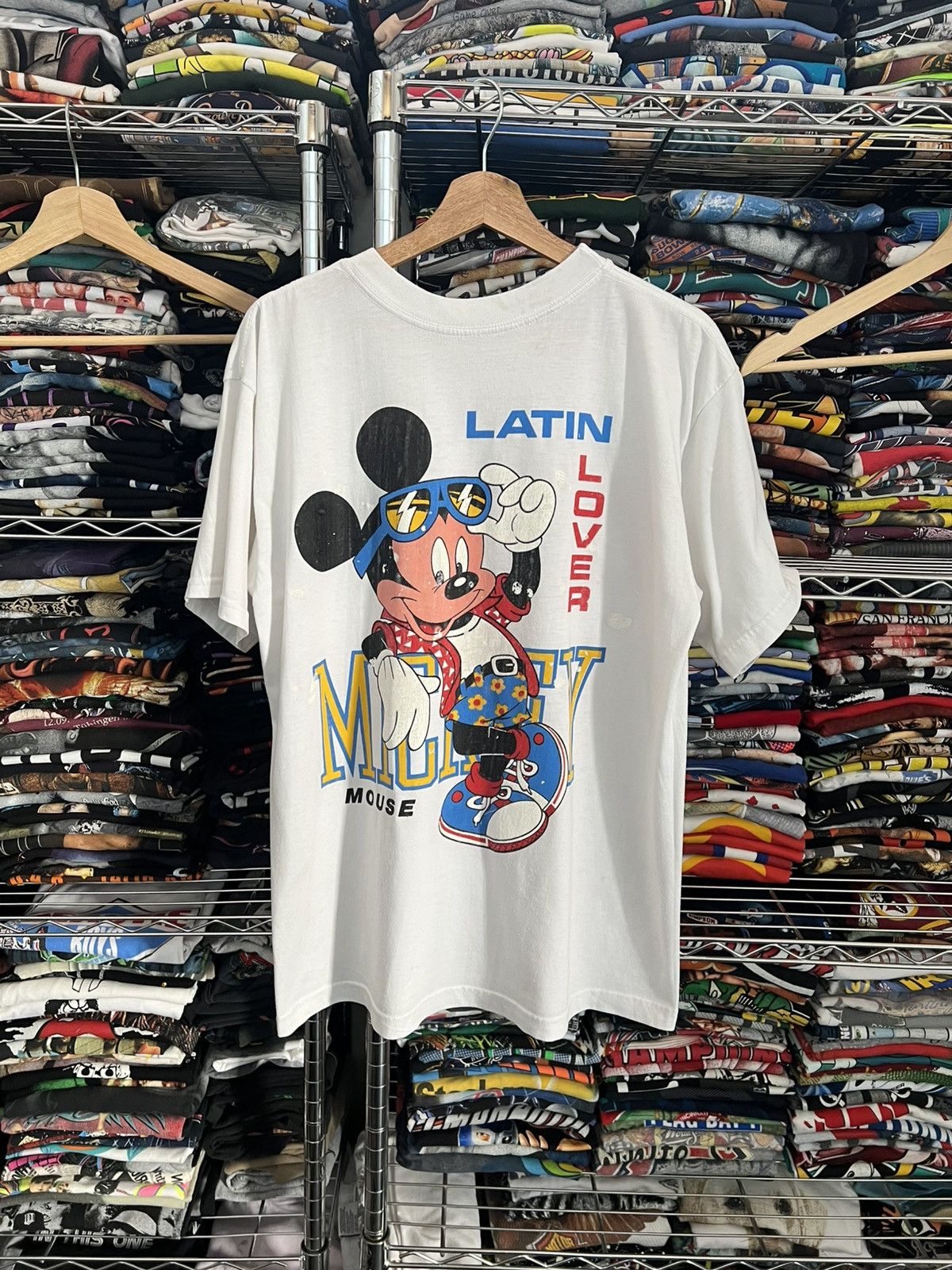 Disney 90s Mickey Mouse Latin Lover Bootleg Tee Size US L / EU 52-54 / 3 - 1 Thumbnail