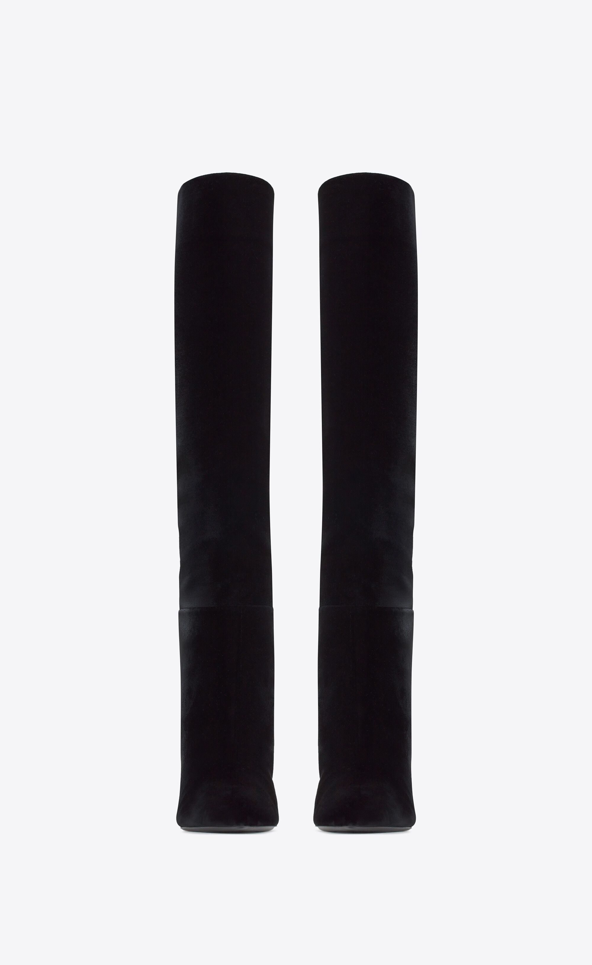 Saint Laurent Paris o1s1wg111224 Kidd Boots in Velvet in Black Size US 7 / IT 37 - 2 Thumbnail
