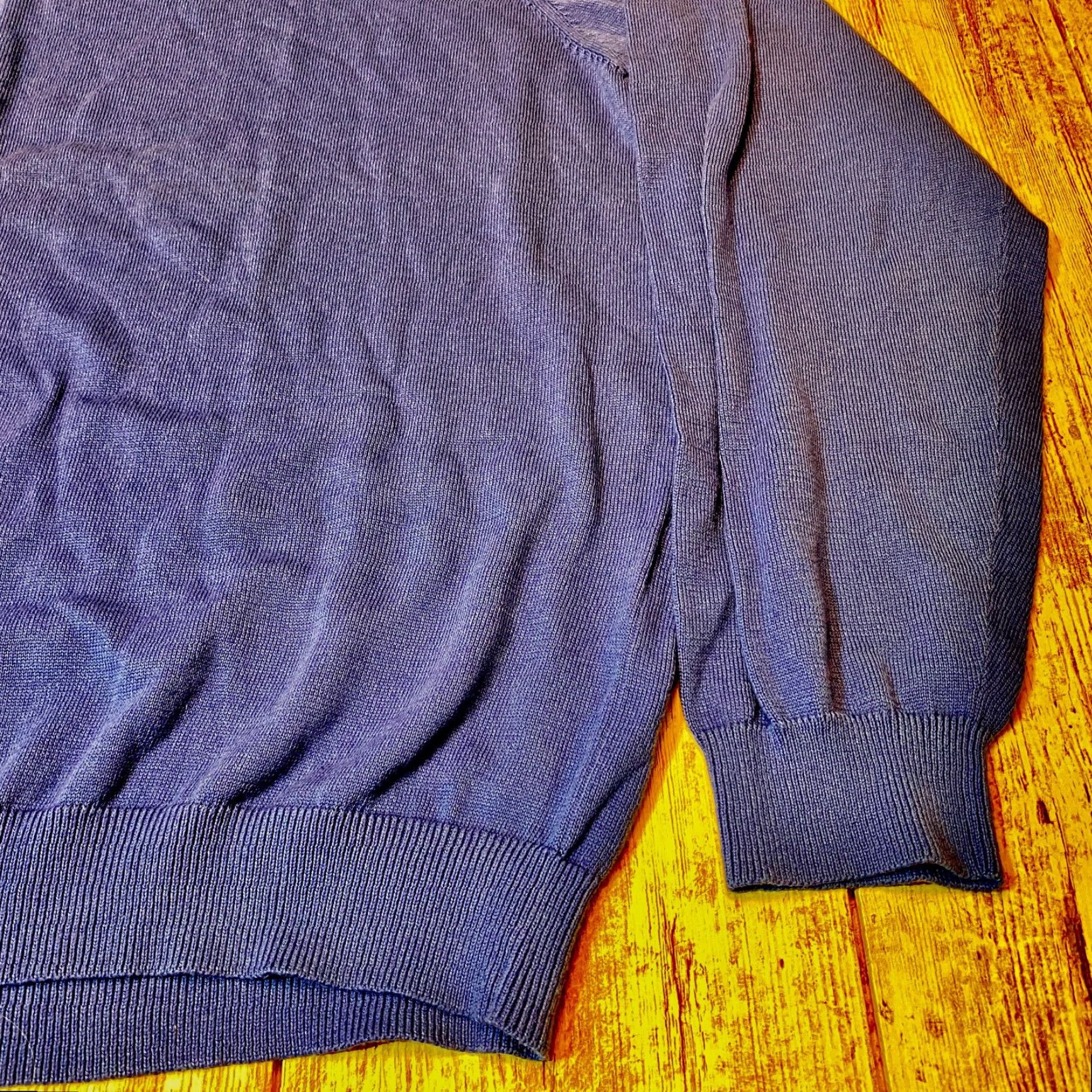 Lands' End VINTAGE Lands’ End Men’s XL Blue Cotton Crew Neck Pullover Sweater VTG VTG Size US XL / EU 56 / 4 - 4 Thumbnail