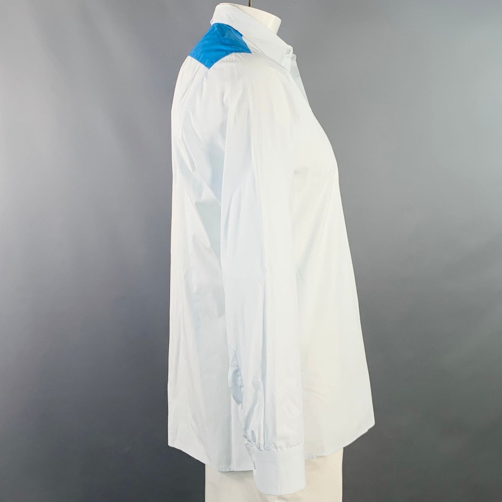 Raf Simons RAF SIMONS Light Blue Cotton Button Down Long Sleeve Shirt Size US XL / EU 56 / 4 - 3 Thumbnail