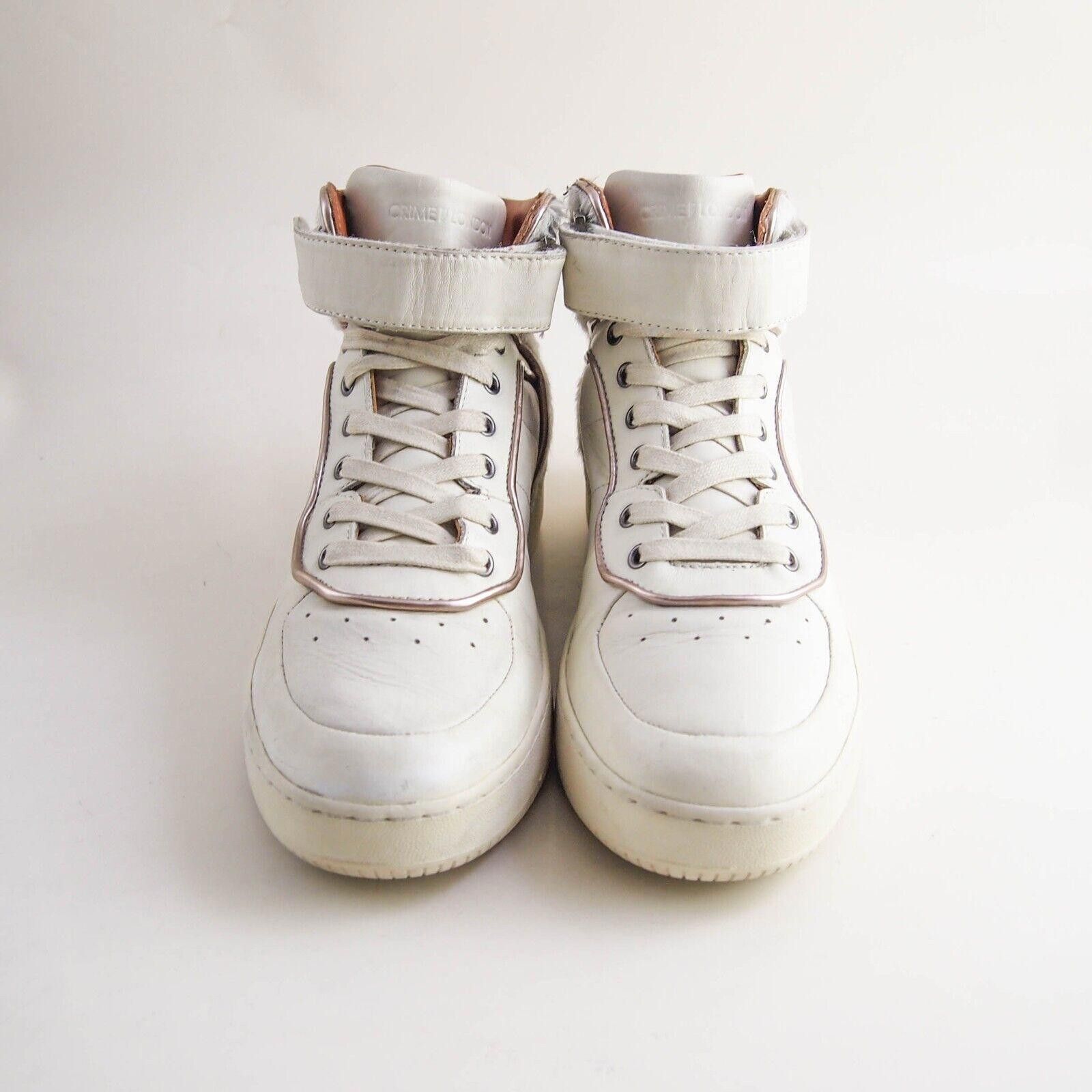 Designer Crime London Sneakers Ivory Leather Womens US 8.5 EU 39 Size US 8.5 / IT 38.5 - 3 Thumbnail
