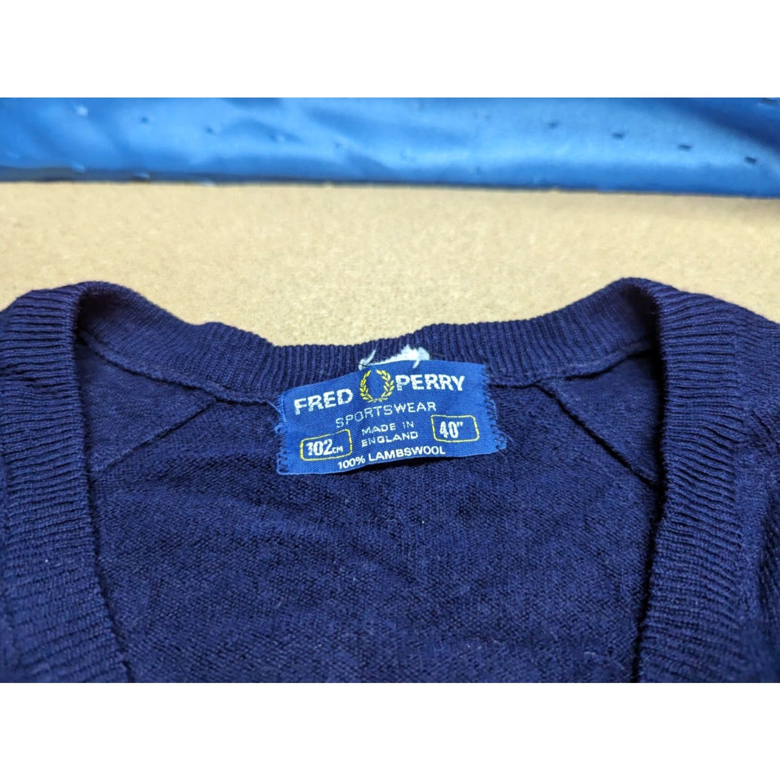 Fred Perry Fred Perry Mens Sweater Size M Blue Lambs Wool Round Knit Winter Pullover Knitwear Casual Mens New title Size US M / EU 48-50 / 2 - 4 Thumbnail